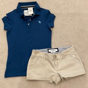 Abercrombie. Girls. Top NWT size small, & shorts